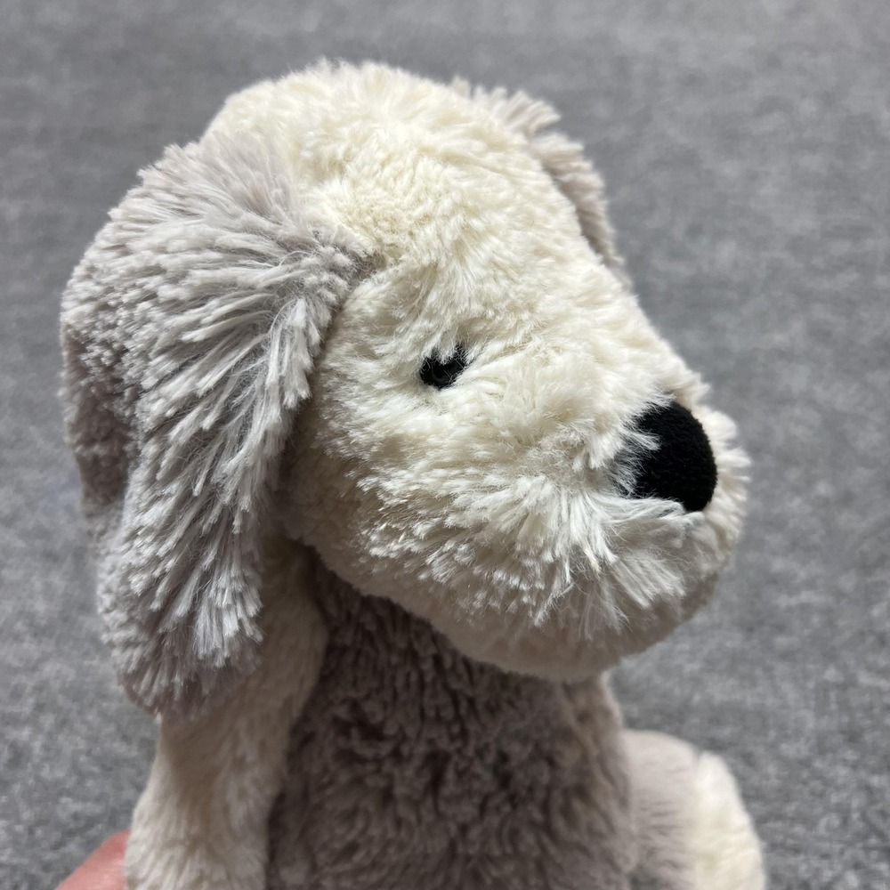 Jellycat Bashful Chaucer Gray Cream Dog Plush Stuffed Toy Soft